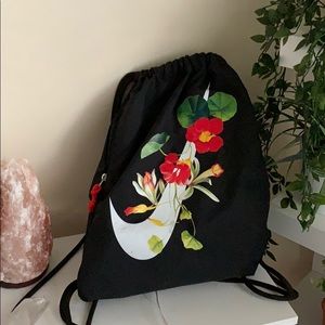 Nike Drawstring floral bag